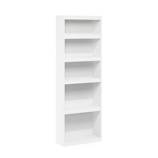 Furinno JAYA Enhanced Home 5-Tier Shelf Bookcase, White