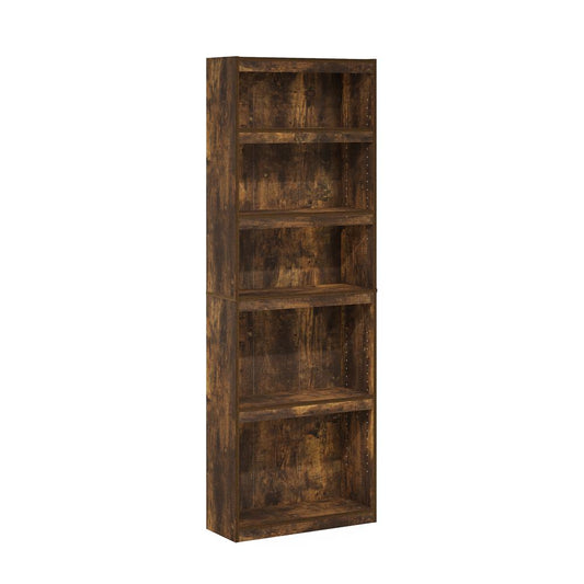 Furinno JAYA Enhanced Home 5-Tier Shelf Bookcase, Amber Pine