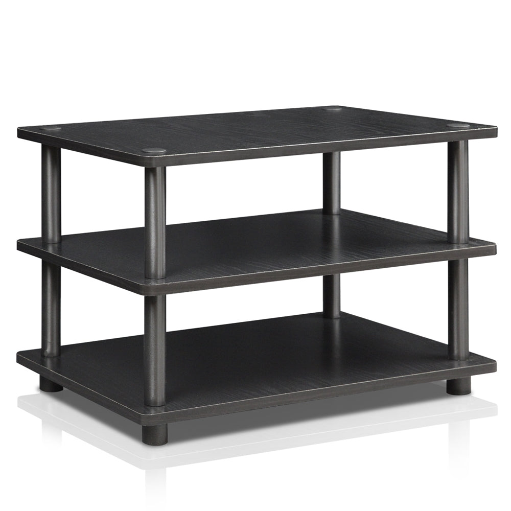 Turn-N-Tube Easy Assembly 3-Tier Corner TV Stand, Blackwood