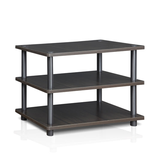 Turn-N-Tube Easy Assembly 3-Tier Corner TV Stand, Espresso