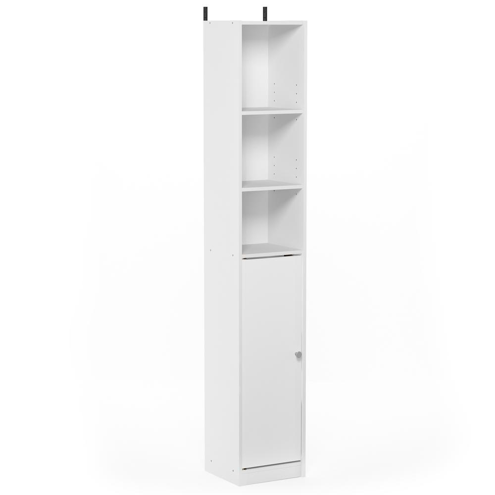 Furinno Indo Slim Door Bath Cabinet, White