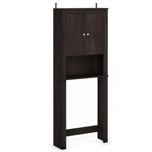 Furinno Indo Double Door Bath Cabinet, Espresso