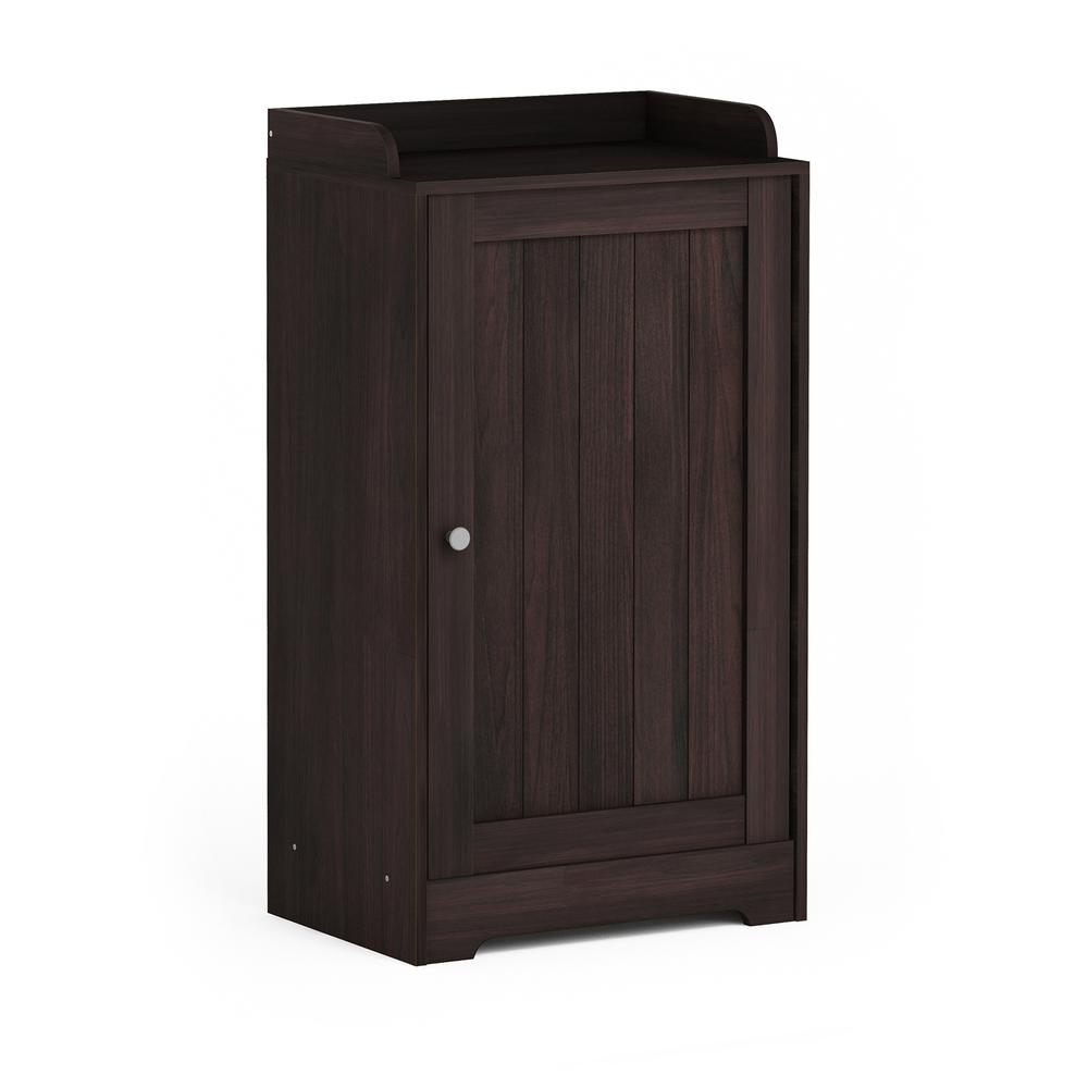 Furinno Indo Standing Louver Door Cabinet, Espresso