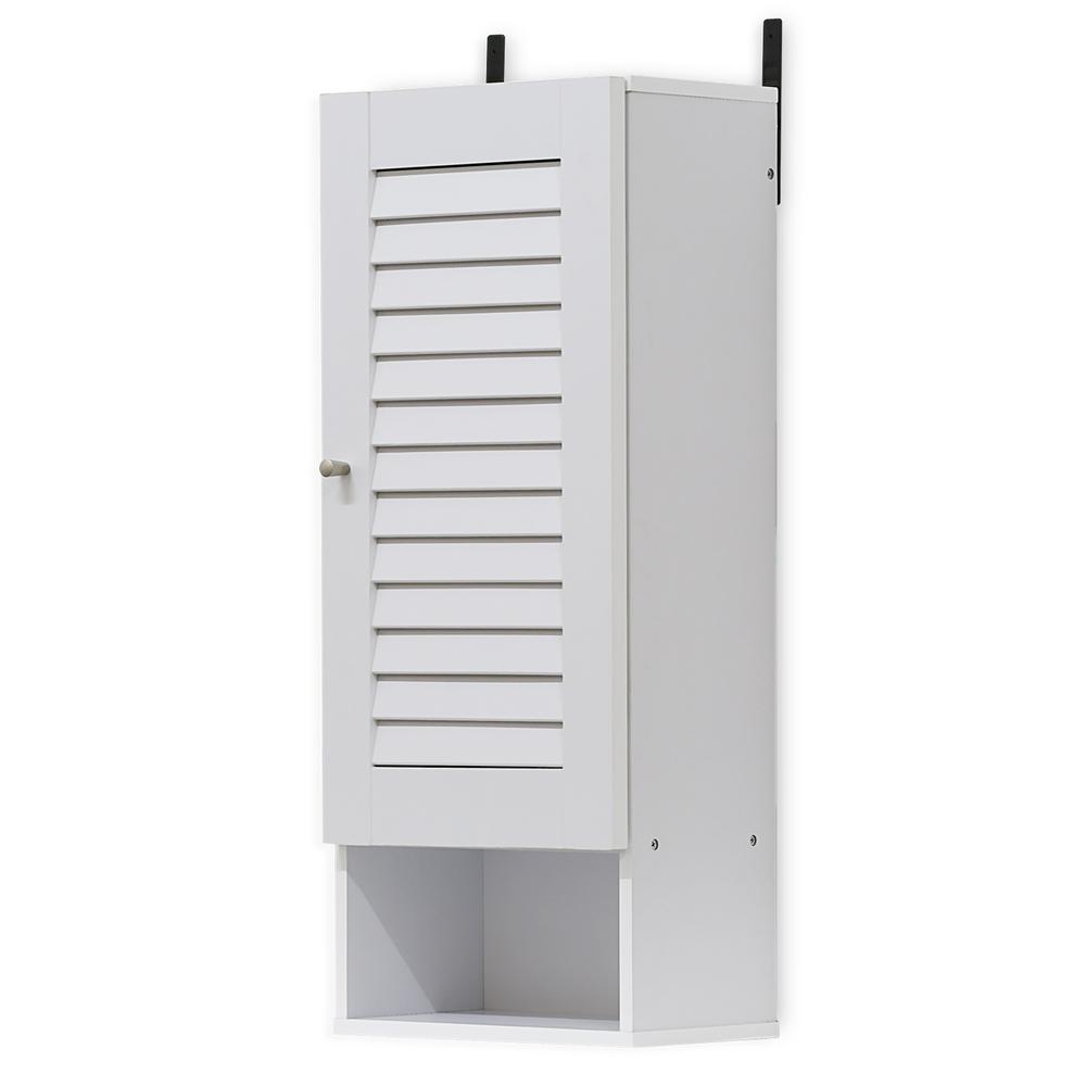 Furinno Indo Slim Wall Cabinet, White 16069WH