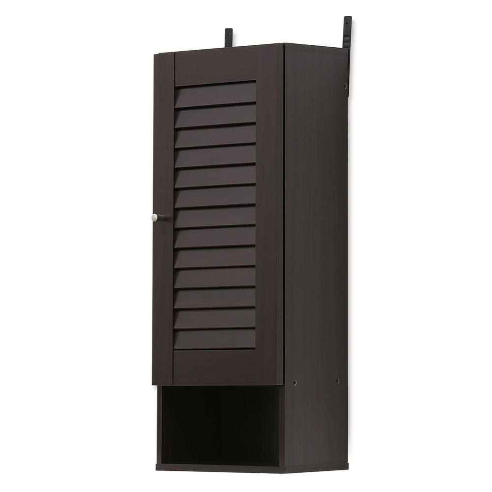 Furinno Indo Slim Wall Cabinet, Espresso 16069EX