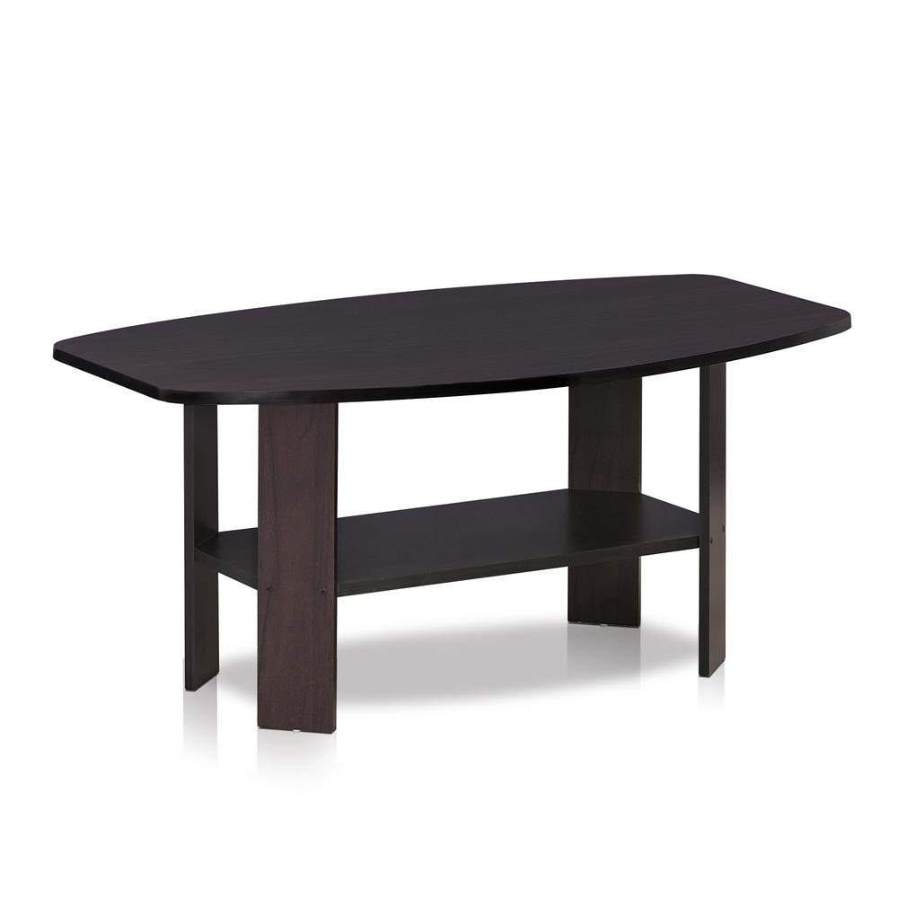 Furinno Simple Design Coffee Table, Dark Walnut