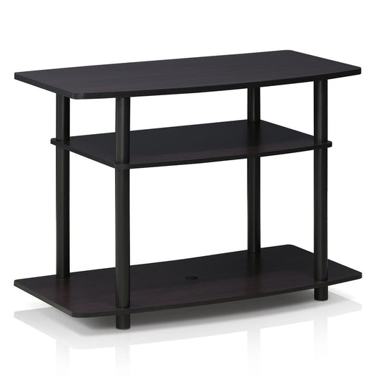 Furinno 13192DWN Turn-N-Tube No Tools 3-Tier TV Stands, Dark Walnut