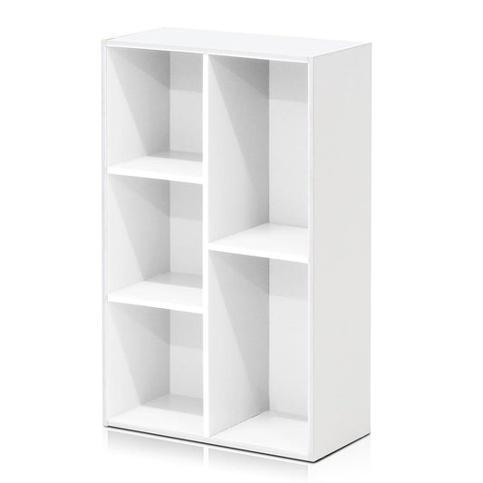 Furinno Luder 5-Cube Reversible Open Shelf, White