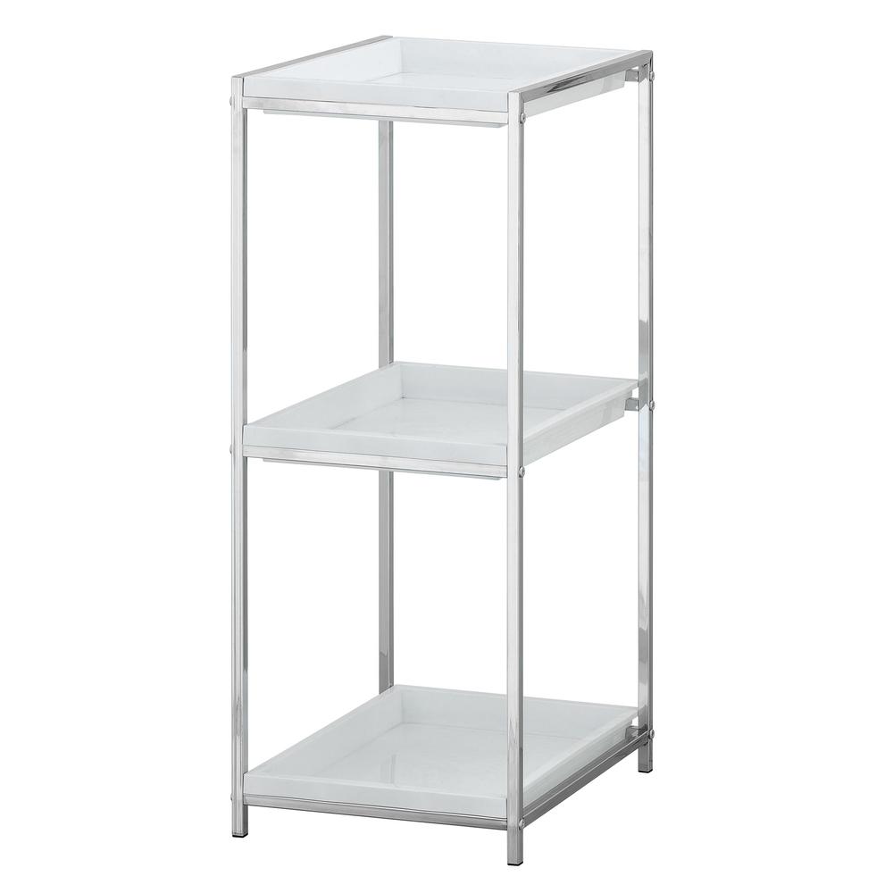 Furinno Wayar 3-Tier Tray Shelf, Chrome WS17315