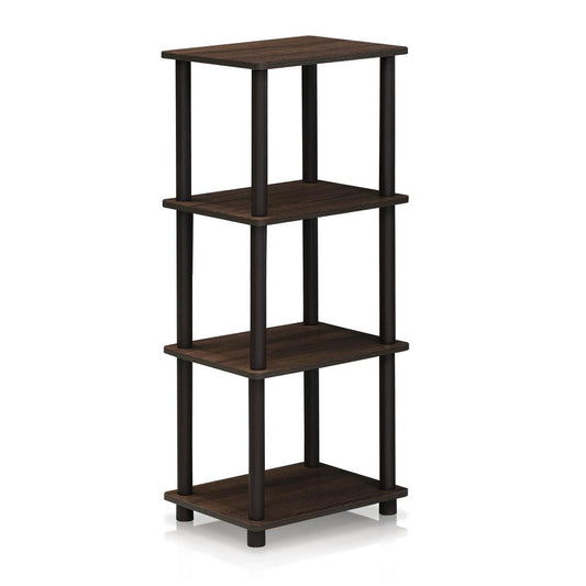 Furinno 16102WN/BR Turn-N-Tube 3 Space Shelf, Walnut/Brown