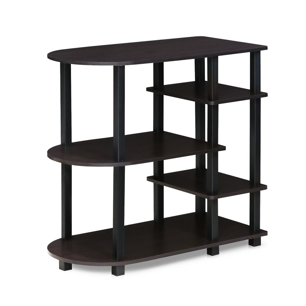 Furinno 17004EX/BK Turn-S-Tube Round Corner Storage Shelf, Espresso/Black