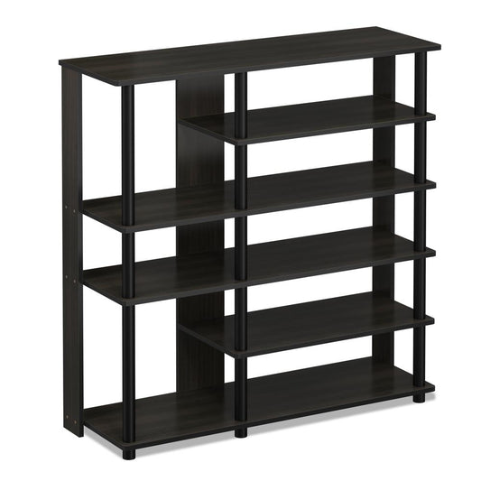 Turn-N-Tube Multi Storage Shoe Rack, Espresso/Black