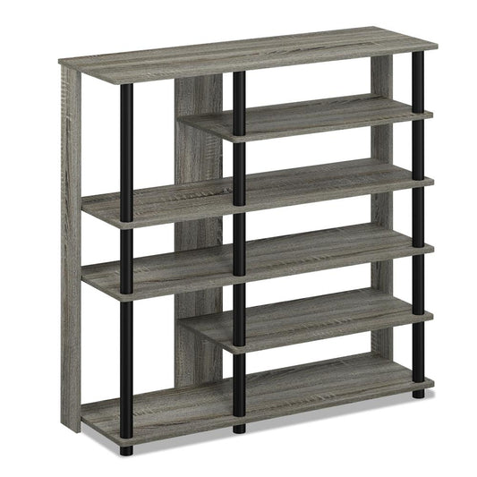 Turn-N-Tube Multi Storage Shoe Rack, French Oak Grey/Black