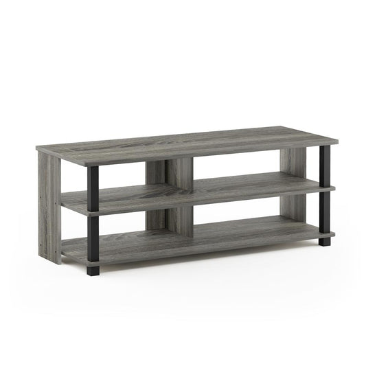 Sully 3-Tier TV Stand for TV up to 50, French Oak Grey/Black, 17077GYW/BK