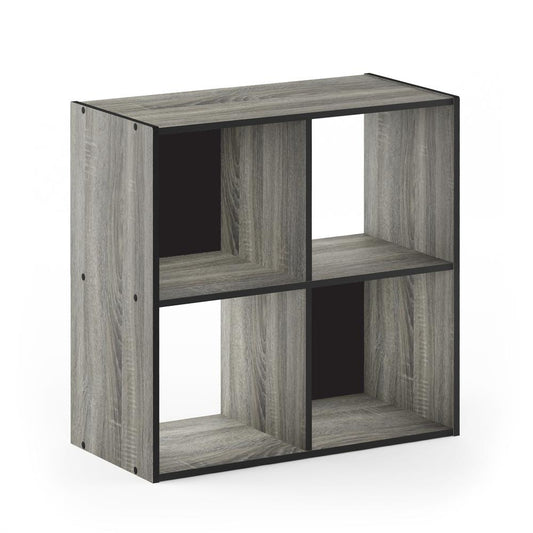 Pelli Cubic Storage Cabinet, 2x2, French Oak Grey/Black, 18051GYW