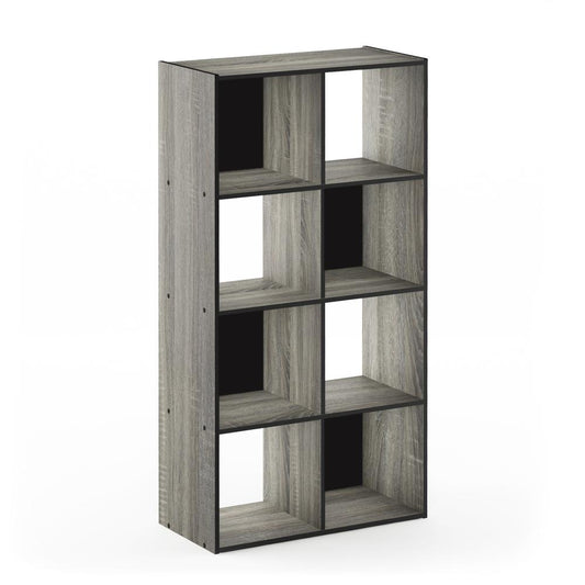 Pelli Cubic Storage Cabinet, 4x2, French Oak Grey/Black, 18054GYW