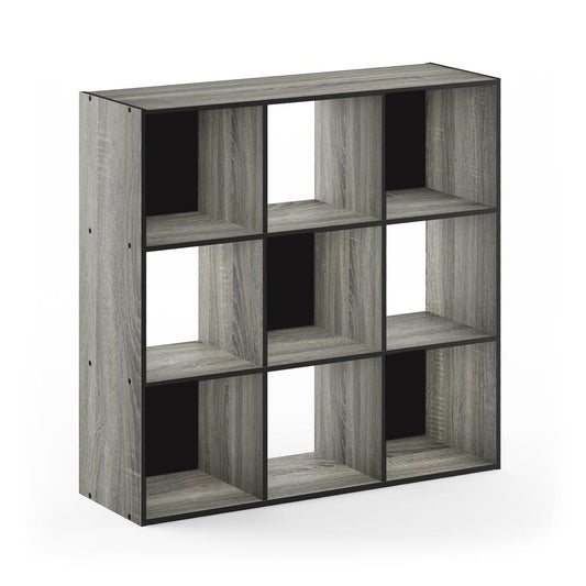 Pelli Cubic Storage Cabinet, 3x3, French Oak Grey/Black, 18055GYW