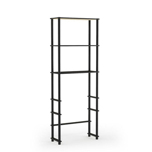 Turn-N-Tube Toilet Space Saver with 3 Shelves, Espresso/Black, 99763EX/BK