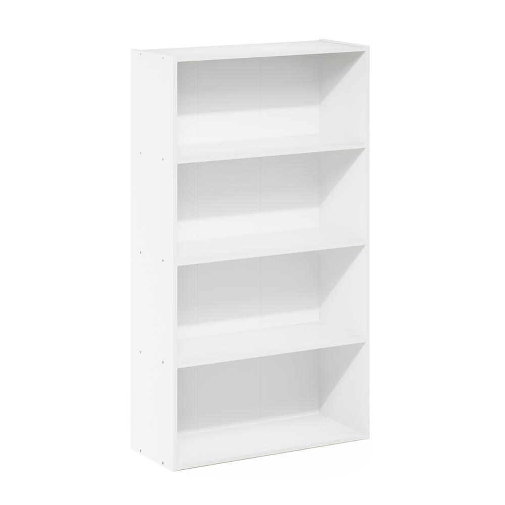 Furinno Pasir 4-Tier Open Shelf, White