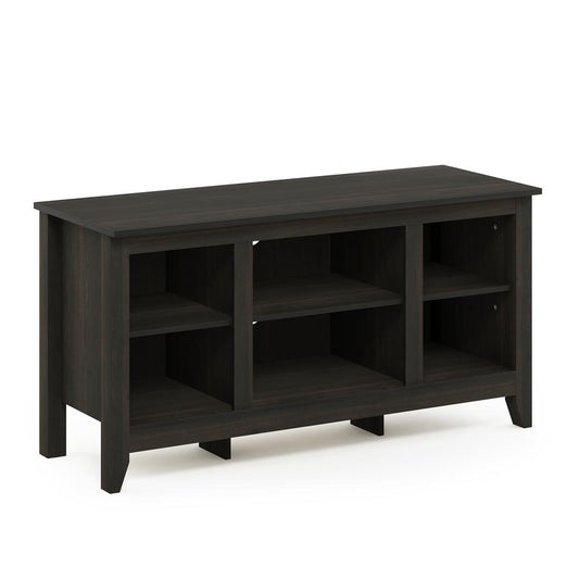 Furinno Jensen TV Stand with Shelves, for TV up to 47 Inch, Espresso