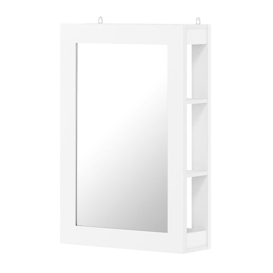 Furinno Figdor Wall Mounted Mirror with Shelf, White