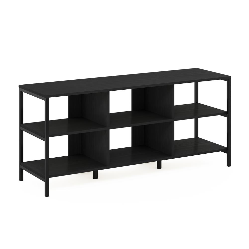 Furinno Camnus Modern Living TV Stand for TVs up to 60 Inch, Americano/Black