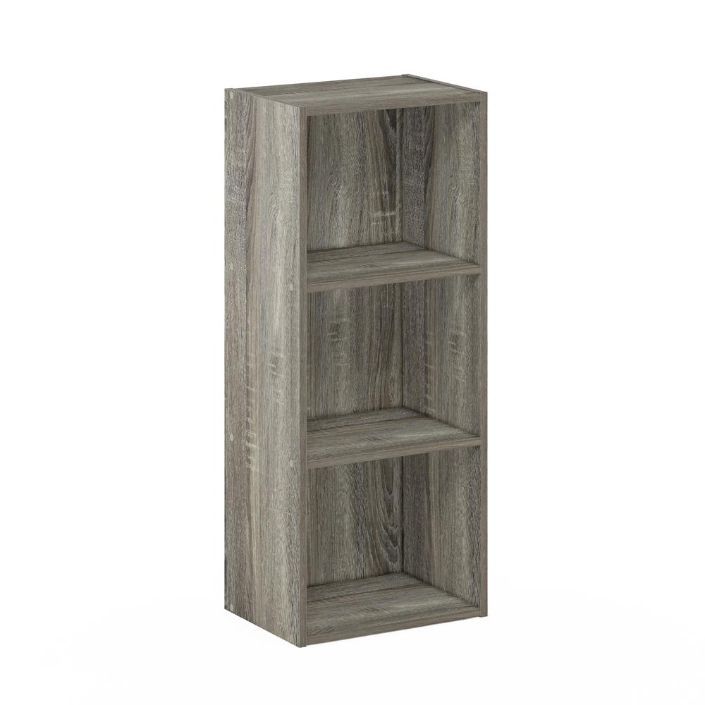 Furinno Luder 3-Tier Open Shelf Bookcase, French Oak