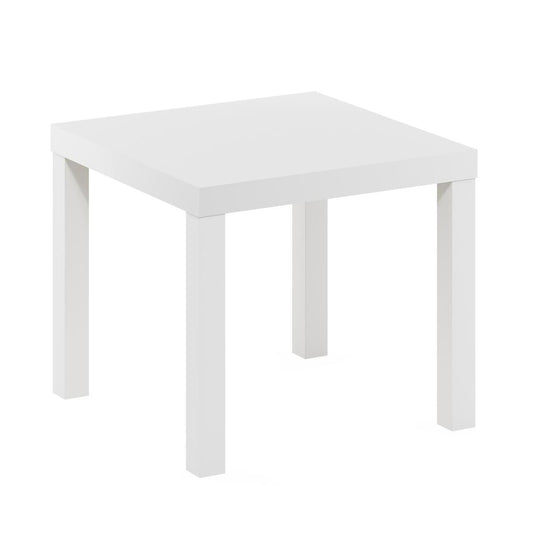 Furinno Classic Homey Square Side Table, White