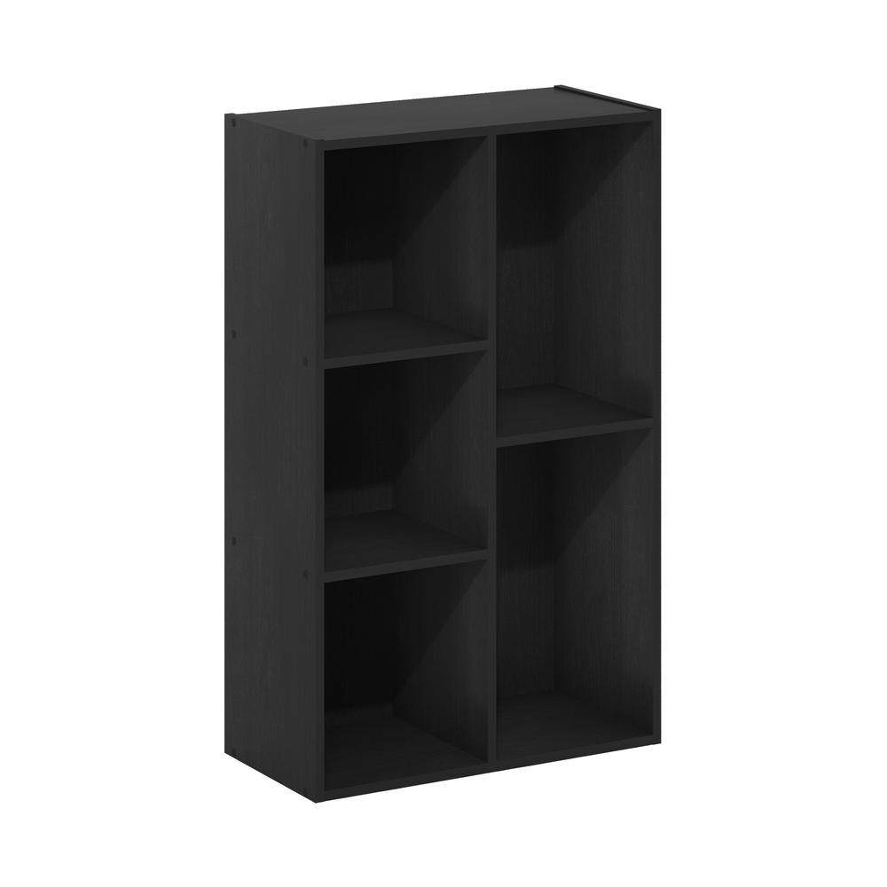 Furinno Luder 5-Cube Reversible Open Shelf, Blackwood