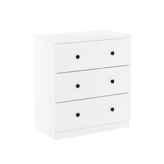 Furinno Tidur Simple Design 3-Drawer Dresser, Solid White