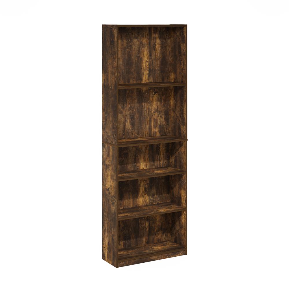 Furinno JAYA Simply Home 5-Shelf Bookcase, Amber Pine