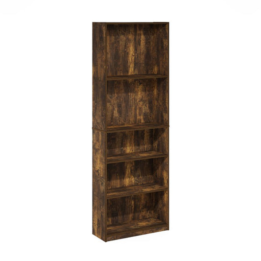 Furinno JAYA Simply Home 5-Shelf Bookcase, Amber Pine