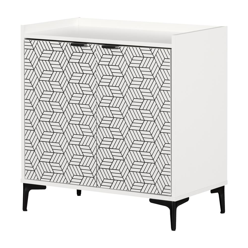 Hype Storage Cabinet, White and Black