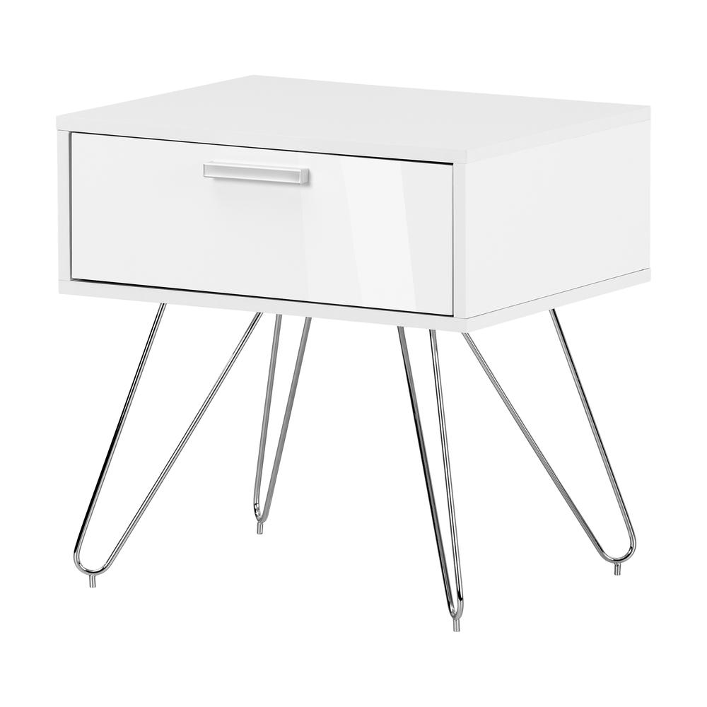 Slendel Nightstand, Pure White