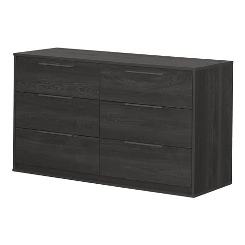 Hourra 6-Drawer Double Dresser, Gray Oak