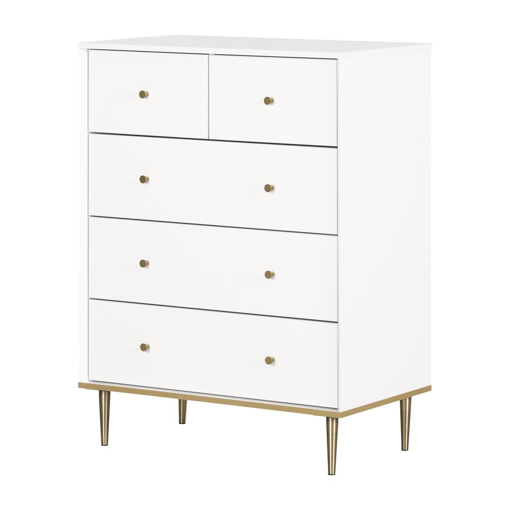 Dylane 5-Drawer Chest, Pure White