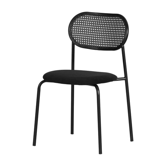 Hype Rattan Dining Chair - Set of 2, Black