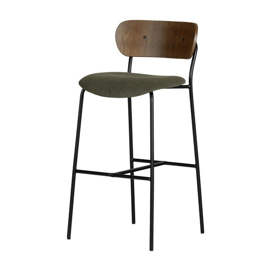 Hype Stools – Set of 2, Olive Green and Brown