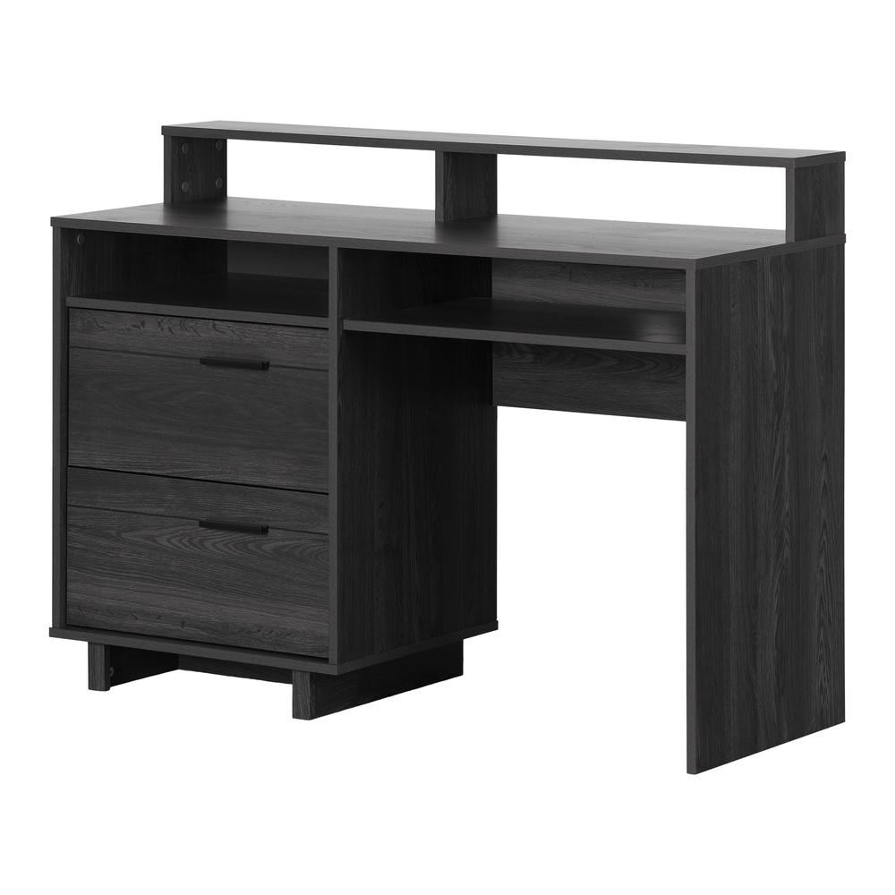 Fynn Computer Desk, Gray Oak