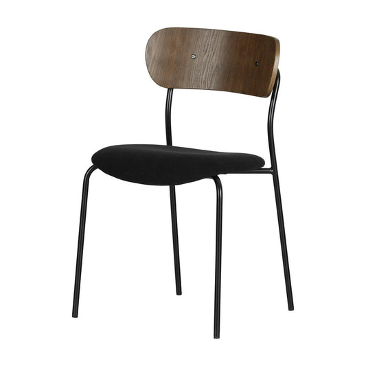 Hype Chairs with Metal Legs, Black and Brown