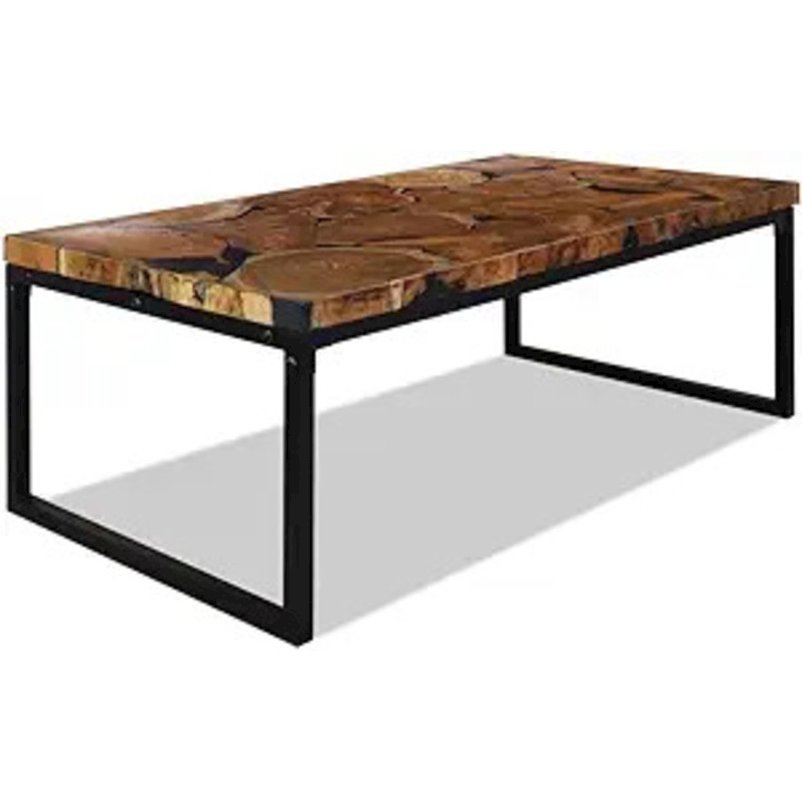 vidaXL Coffee Table Teak Resin 43.3"x23.6"x15.7", 244551