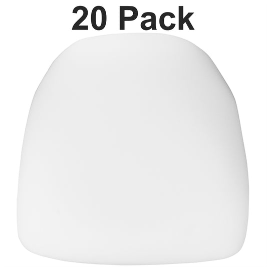 20 Pk. Hard White Fabric Chiavari Chair Cushion