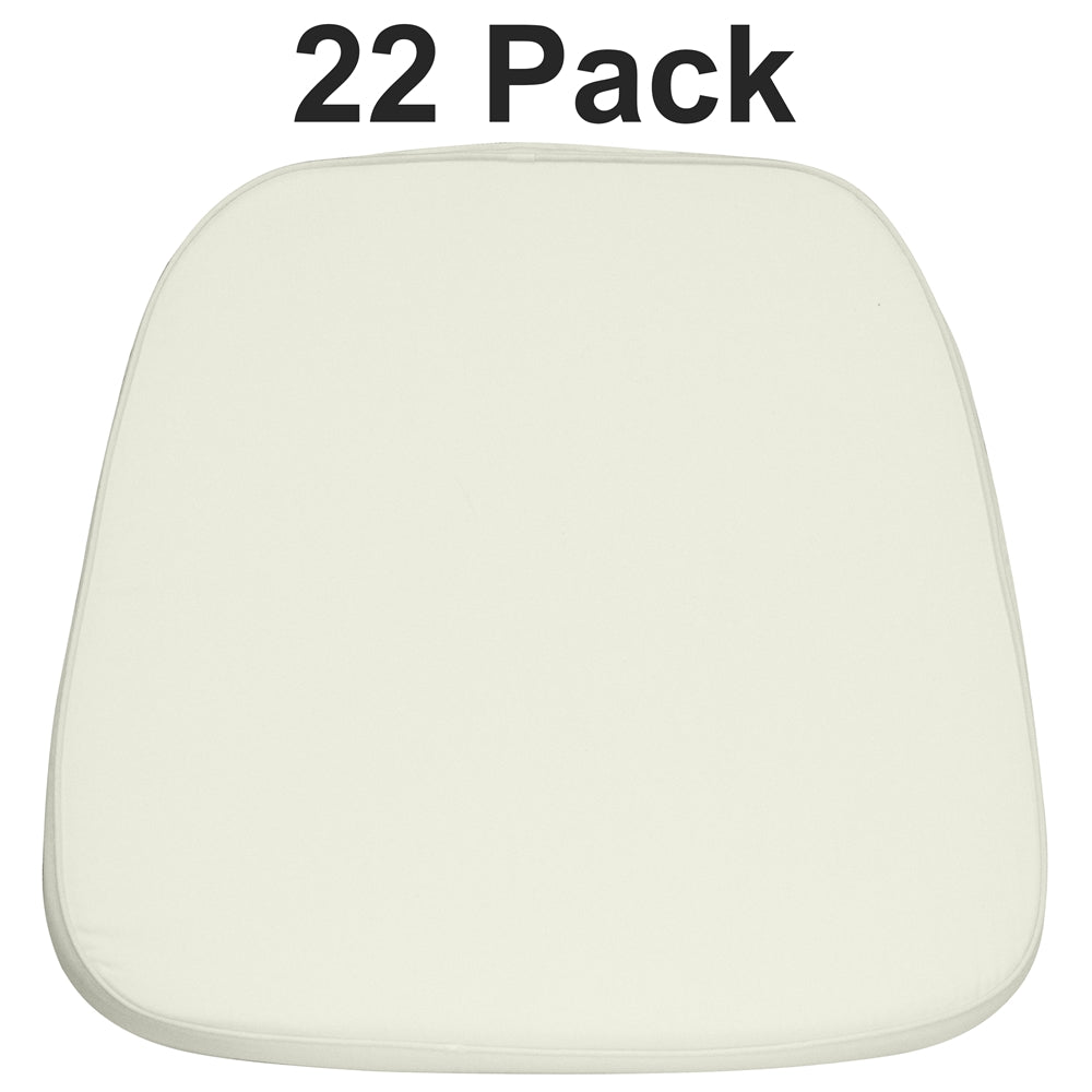 22 Pk. Soft Ivory Fabric Chiavari Chair Cushion