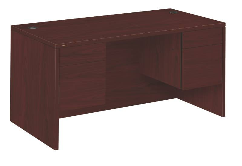 10500 Series Double Pedestal Desk | 2 Box / 2 File Drawers | 60"W x 30"D x 29-1/2"H | Mahogany Finish