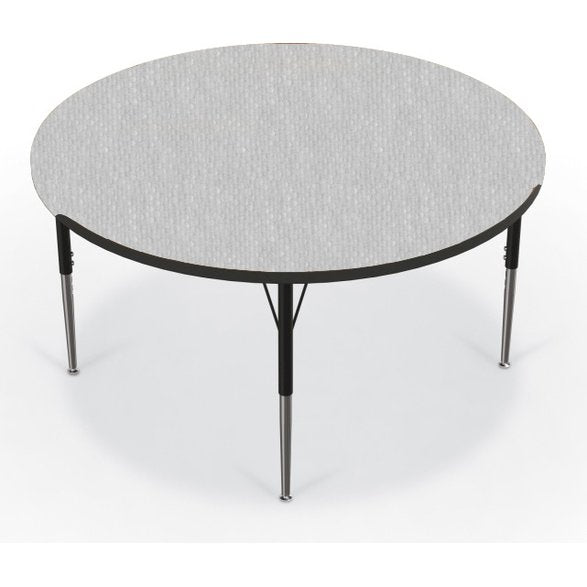 Activity Table - 48" Round - Gray Nebula Top Surface - Black Edgeband