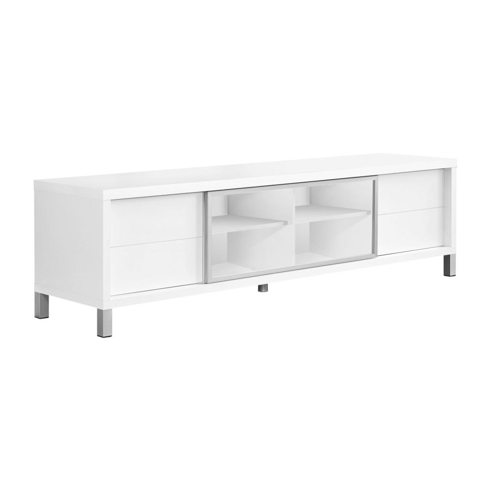 TV STAND - 70"L / WHITE EURO STYLE