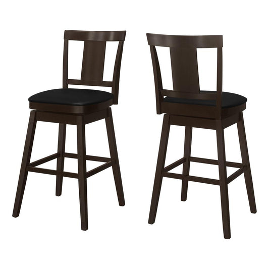 BARSTOOL - 2PCS / 44""H / ESPRESSO / SWIVEL BAR HEIGHT