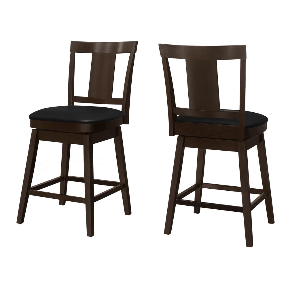 BARSTOOL - 2PCS / 39""H / ESPRESSO / SWIVEL COUNTER HEIGHT