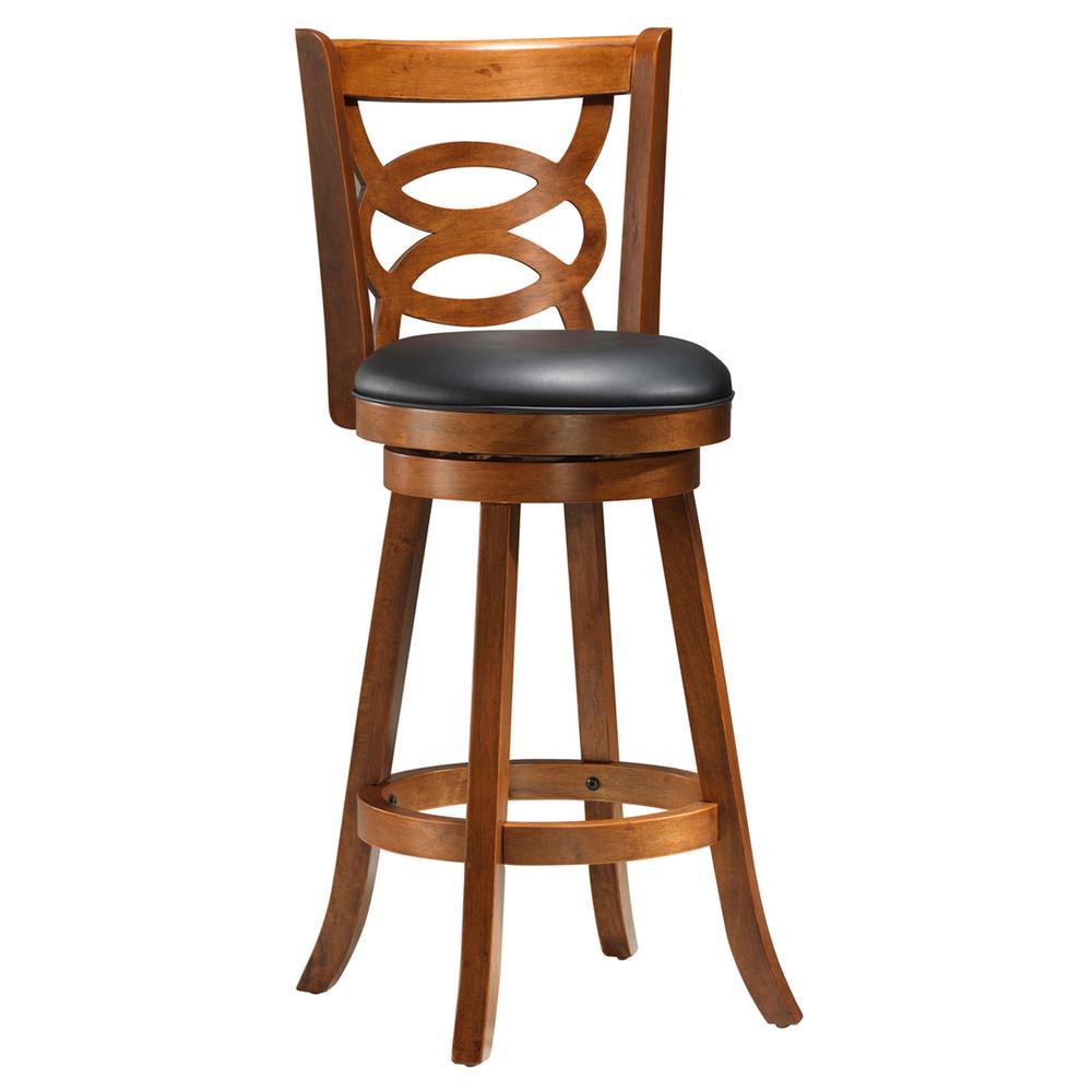 BARSTOOL - 2PCS / 42"H / SWIVEL / DARK OAK BAR HEIGHT