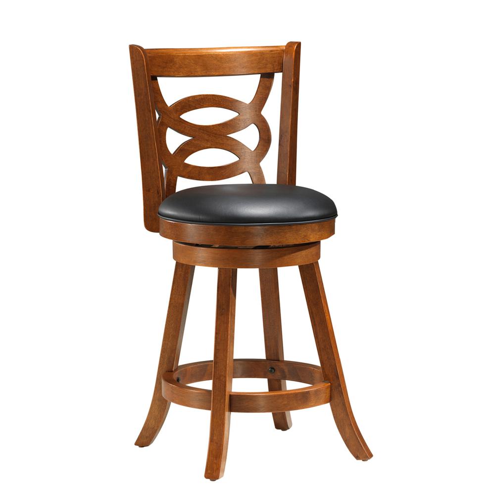 BARSTOOL - 2PCS / 39"H / SWIVEL / OAK COUNTER HEIGHT